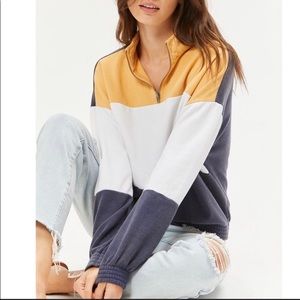 Pacsun Colorblock Quarter Zip Pullover 